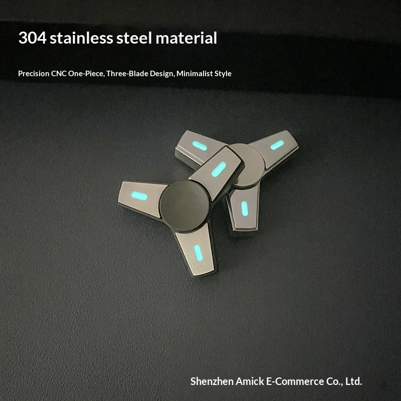 Novel Mini Fidget Spinner Luminous Stress Relief Toy EDC Cool Stainless Steel Gyroscope Relieves Relaxation Fidget toys