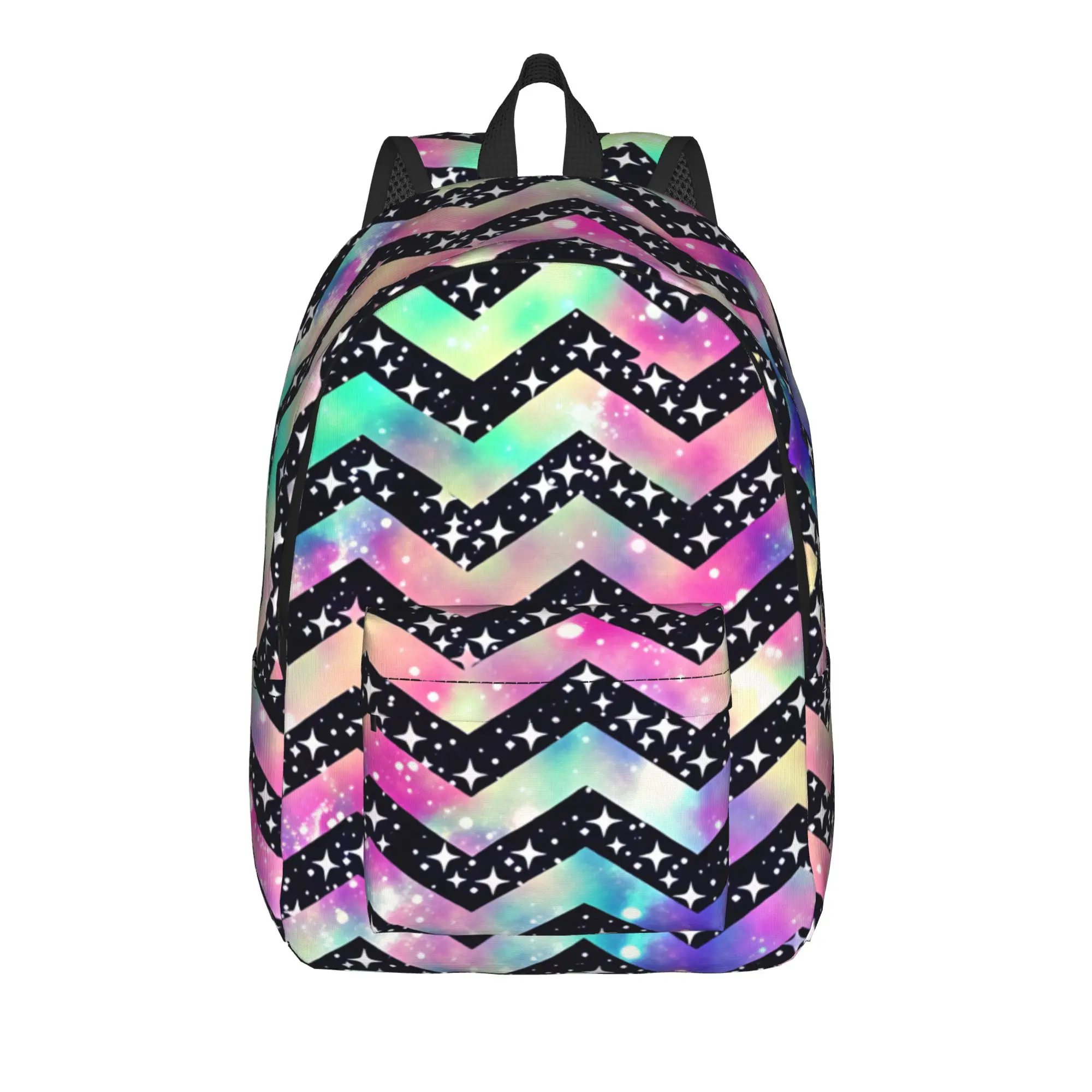 Galaxy Zigzag Star Chevron Backpack  Hiking Backpacks Female Casual High School Bags High Quality Breathable Rucksack