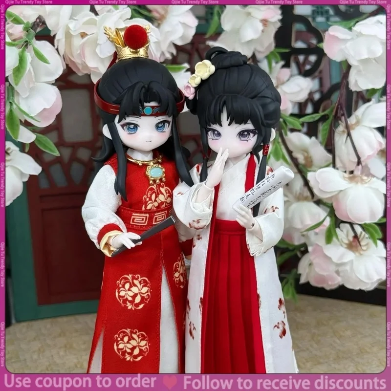 

Genuine Come4free Dream Of The Red Chamber Bjd Jointed Movable Doll Blind Box Trendy Toy Peripheral Desktop Ornament Gift 16cm