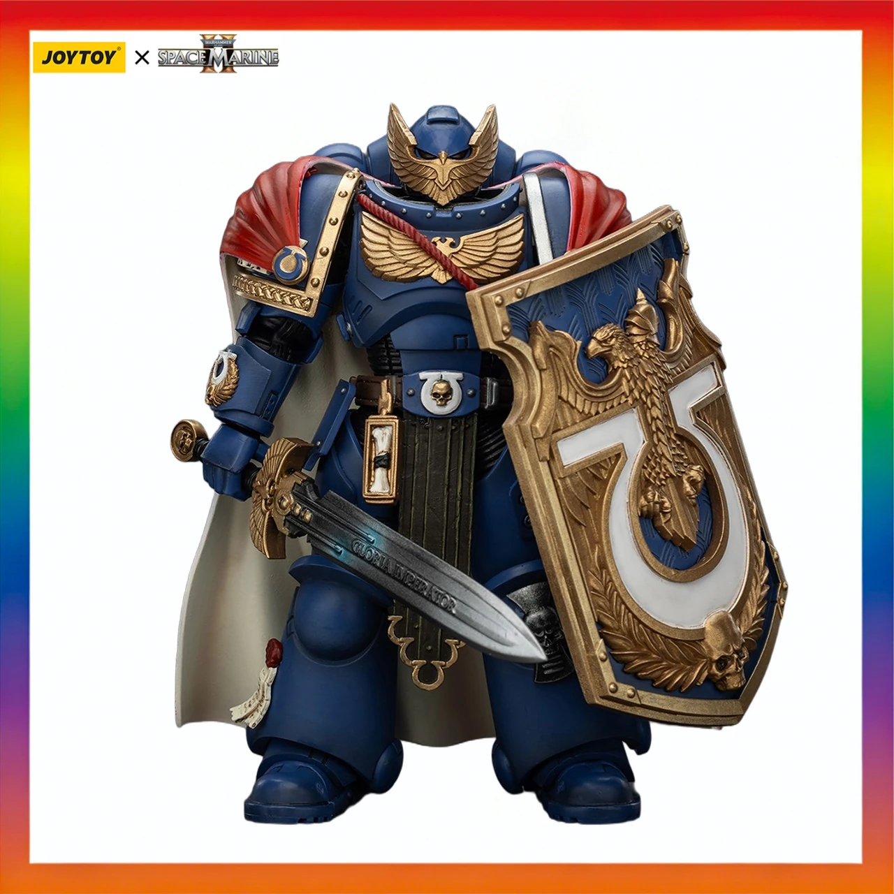 

Оригинальная фигурка JOYTOY Ultramarines Victrix Honor Guard с щитом Storm Shield и мечом Power Sword, коллекционная модель, подарок, игрушка