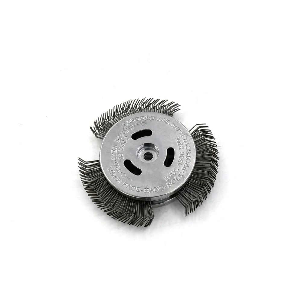 11mm Adapter Flange Steel Wire Brush Wheel 103mm For Angle Grinder For Surface Treatment Pipe Deck Cleaning Power Tool Accessory
