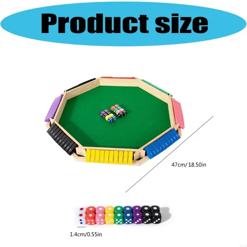 Holz-Flip-Karte und 16 Farbwürfel, Rollenspiel-Requisiten für Gruppenaktivitäten