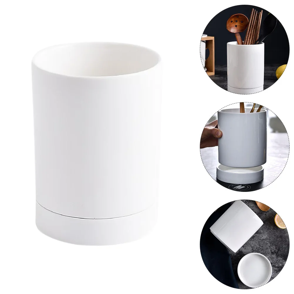 

1Pcs Ceramic Chopstick Holder Kitchen Organizer Multipurpose Utensil Caddy Scratch Resistant for Chopsticks Forks Spoons