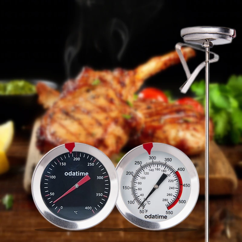 Odatime Kitchen Food Probe Thermometer Stainless Steel Meat Water Coffee Milk Oil BBQ Oven Thermometers Household Cooking Tools
