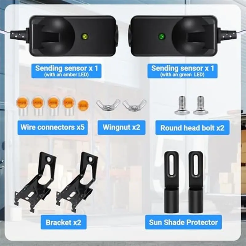 41A5034 Safety Sensor Kit For Liftmaster Chamberlain ,Garage Door Openers Made After 1997,Brackets Sun Shields.
