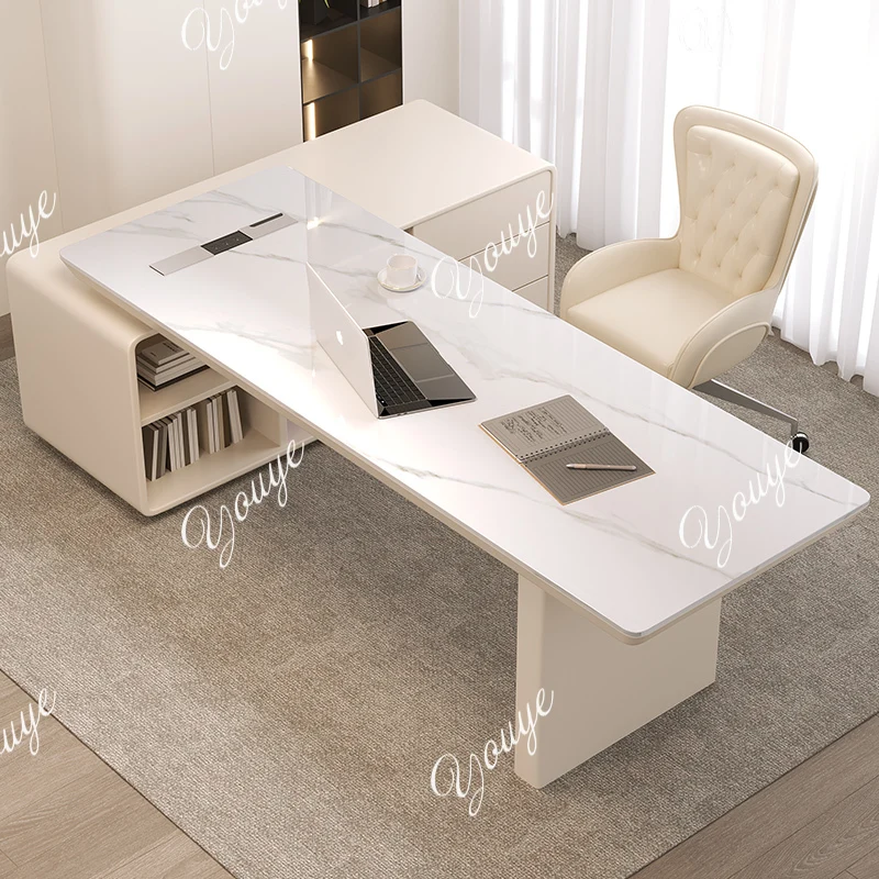 

Commercial Home Information Desk Boss Desk Italian Minimalist Desk Modern Light Luxury Study Computer