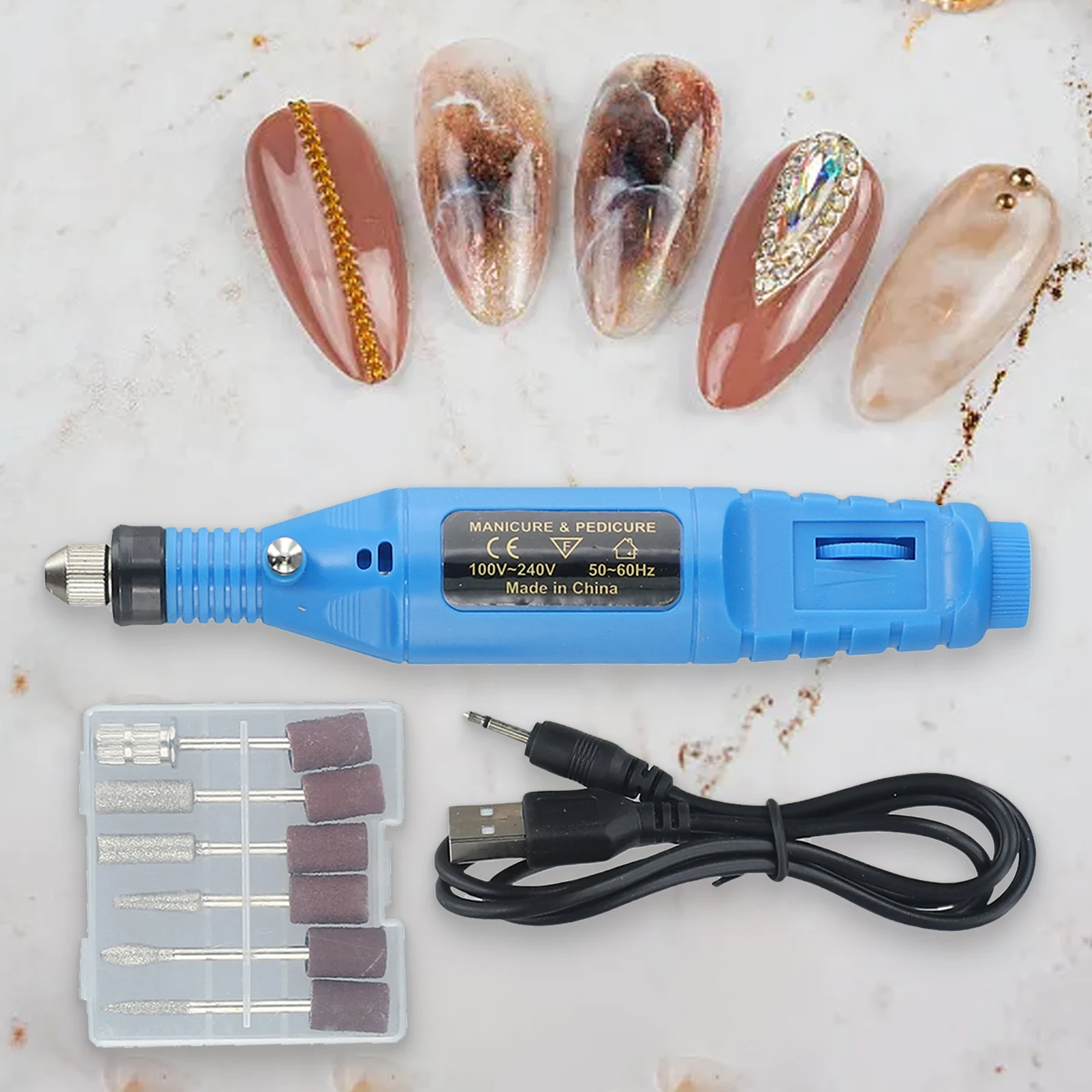 

Grinding Rotary Tool Kit Polishing Tool Mini Nail Power Drill Machine Set Perfect for Natural and Artificial Nails