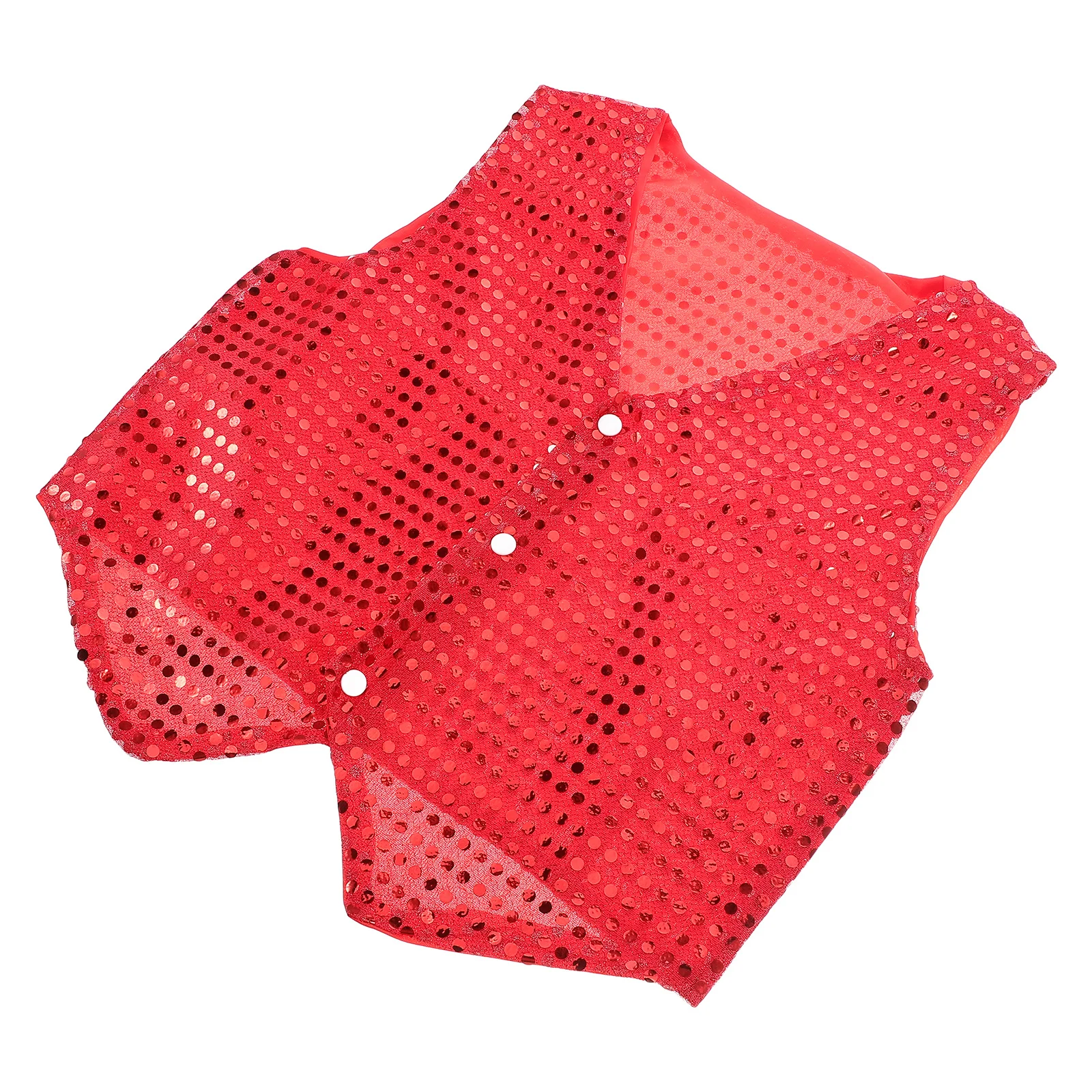 

Sequin Vest 140Cm Shiny Sleeveless Hip Hop Dance Costume Glitter Jacket for Childrens Jazz Performance Party Wear Tops