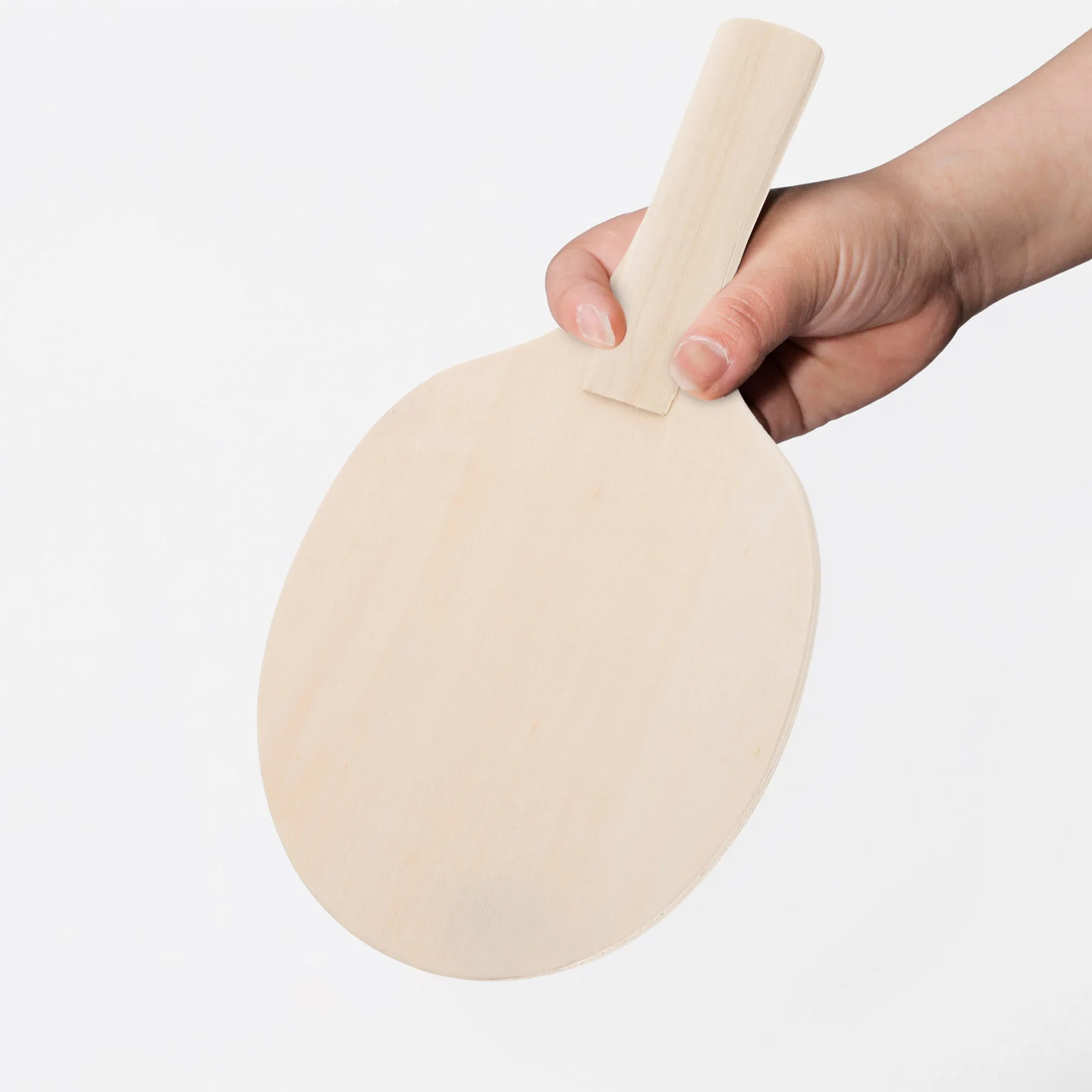 

2 Pcs Table Tennis Racket Unfinished Wood Kids Outdoor Toy Smooth Edges Safe Pong Handmade Craft Fun