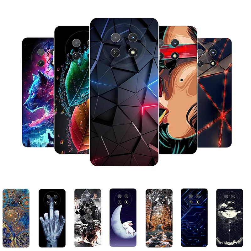 Untuk Huawei Nova Y91 casing silikon penutup belakang casing ponsel untuk Huawei Nova Y91 STG-LX1 Y 91 casing lunak NovaY91 Funda kartun