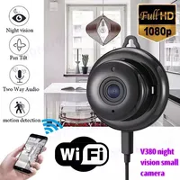 1080P WIFI Small Camera Infrared Mini Wireless IP Camera V380 Night Vision CCTV Camcorder Motion Detect Home Security Dual Audio