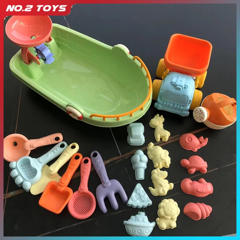 أطفال قارب الشاطئ مجموعة سيارة صغيرة لعبة رمل مجرفة أشعل النار قالب الحيوان الملحقات في الهواء الطلق شاطئ البحر حفر الرمال أداة ألعاب أطفال الهدايا #1