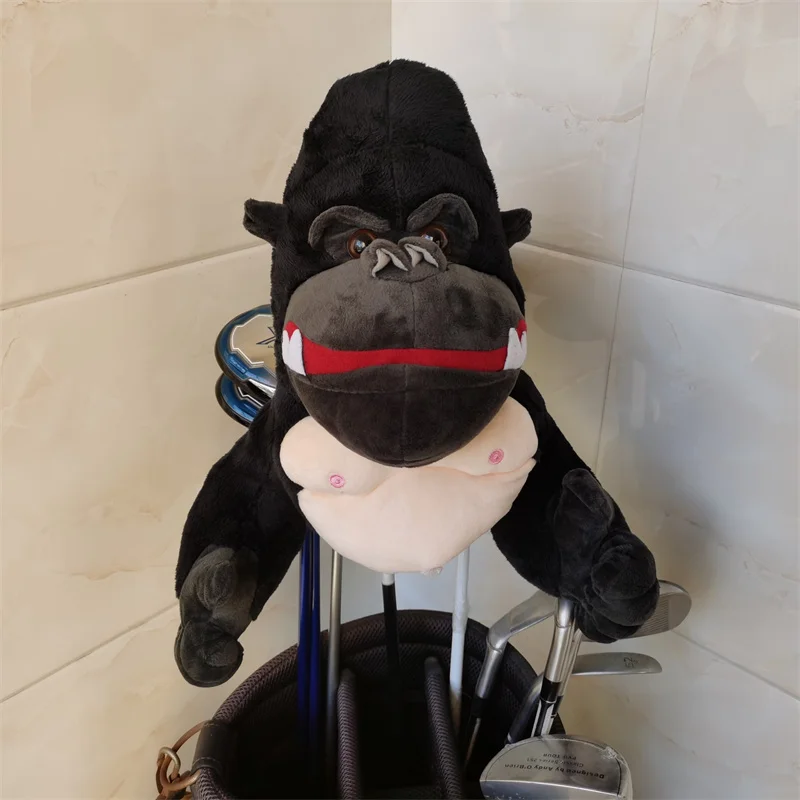 Chimpanzee vs Monster golf driver headcover top plush fairway wood head cover large stock Drop shipping