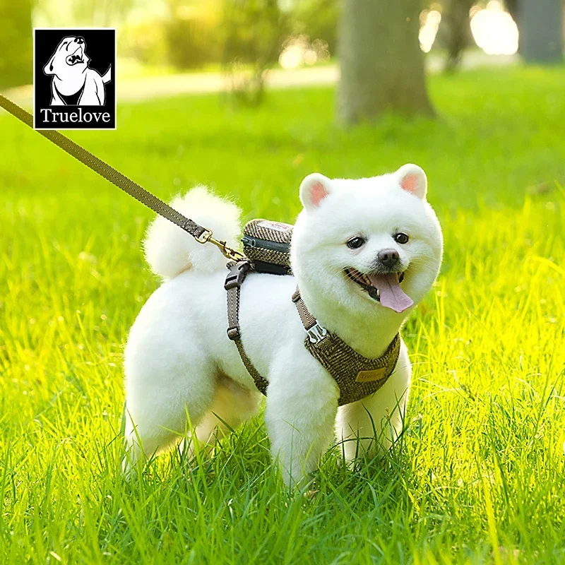 truelove-tlh2912quick‑wear-lightweight-dog-harness-one‑touch-buckle-tear‑resistant-material-detachable-mini-pocket-accessory
