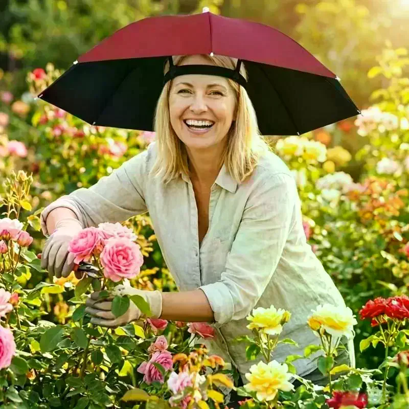 Outdoor Camping Umbrella - Katlanabilir Şemsiye Şapka UV Koruma Su