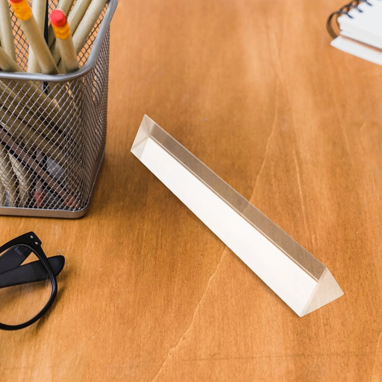 كريستال الثلاثي بريزم صغير محمول التصوير الفوتوغرافي الفيزياء البصرية تعليم الضوء الطيفي تشتت الانكسار المنشور #4