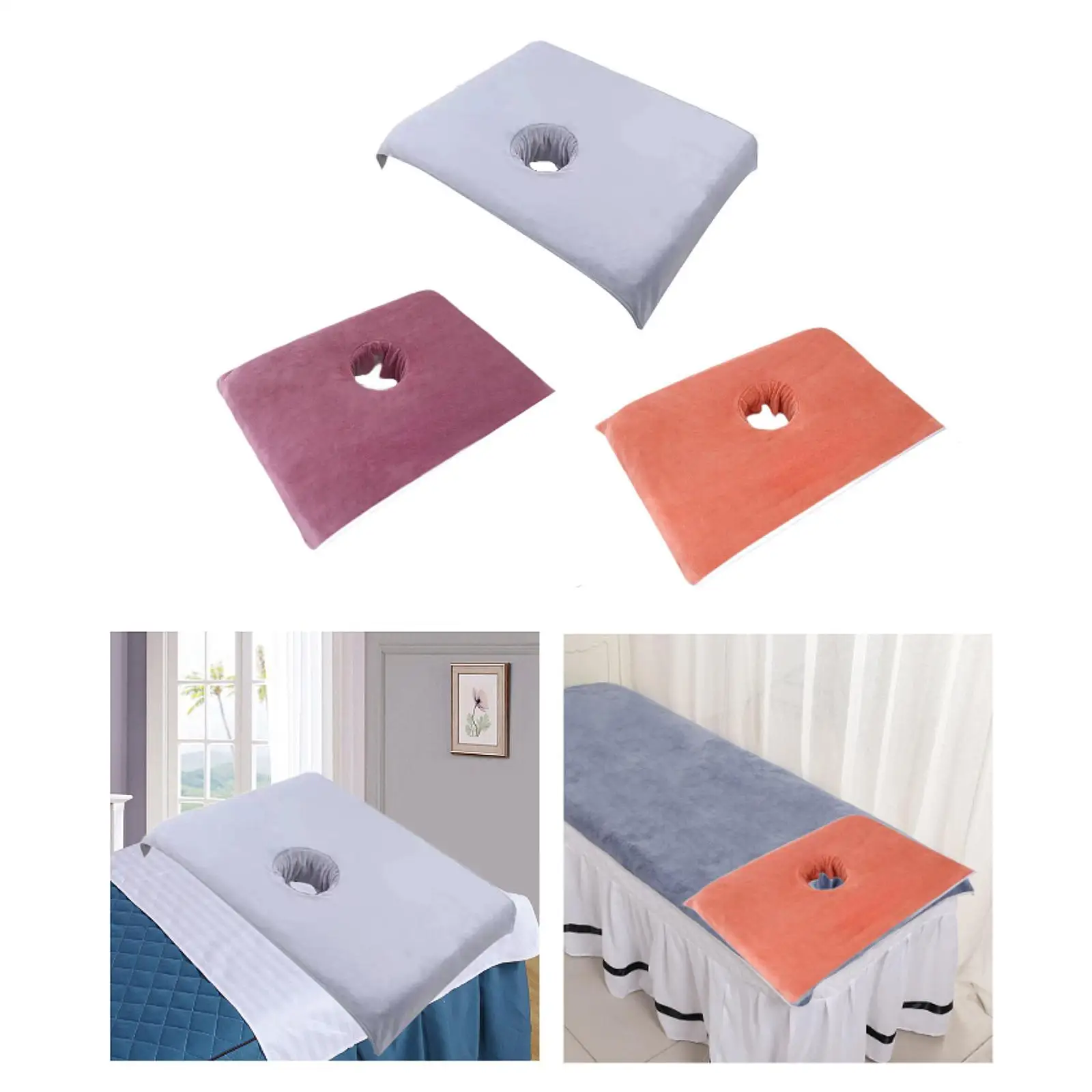 Beauty Salon Massage Table Absorbent Cover Pad Soft Face Hole Bed Sheet for Spa Massage Pillow Accessories