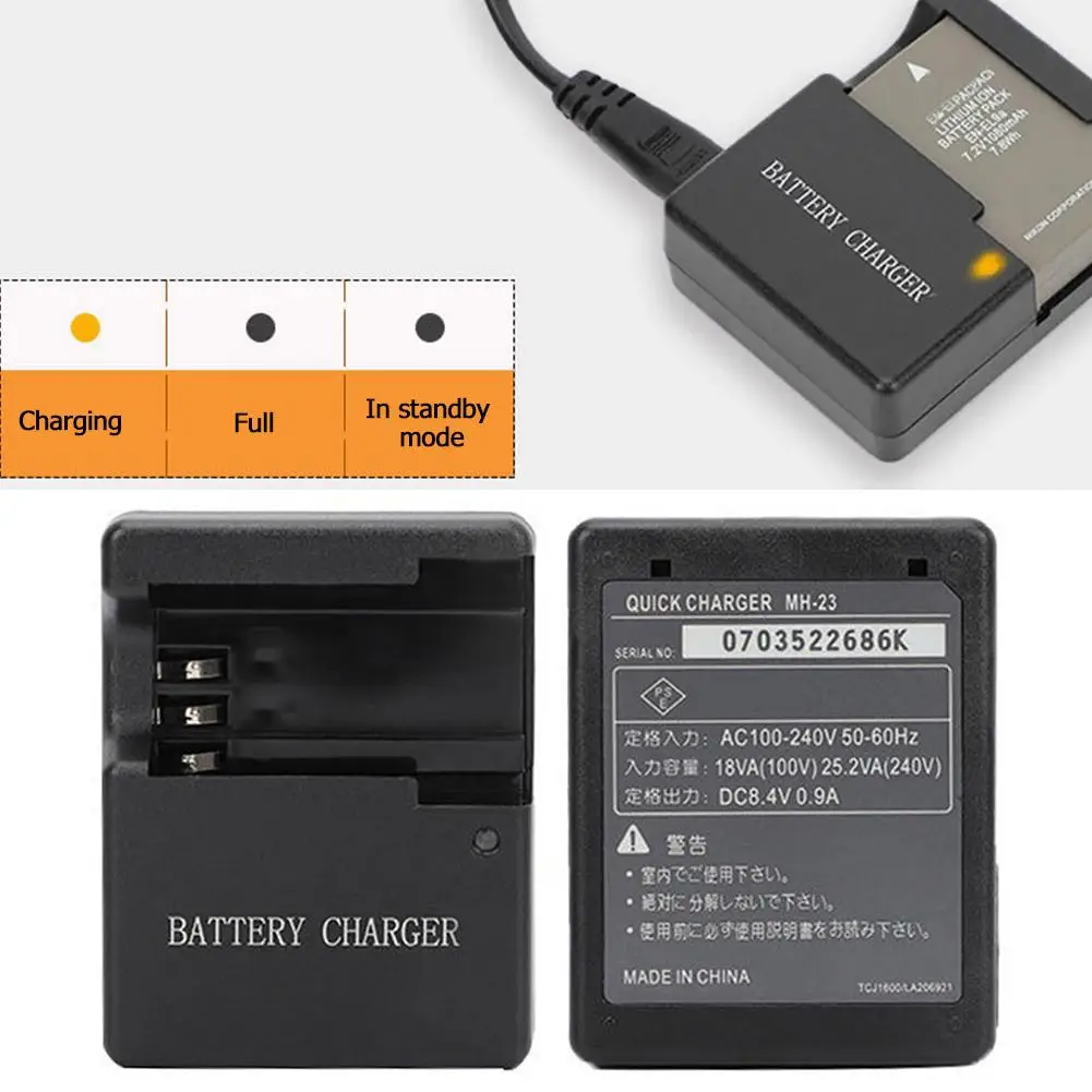 Portable Mh-23 Charger For Camera Models D40, D40x, D60, D3000 And D5000 Fast Charging For Travel And Outdoor Shootin E4y8