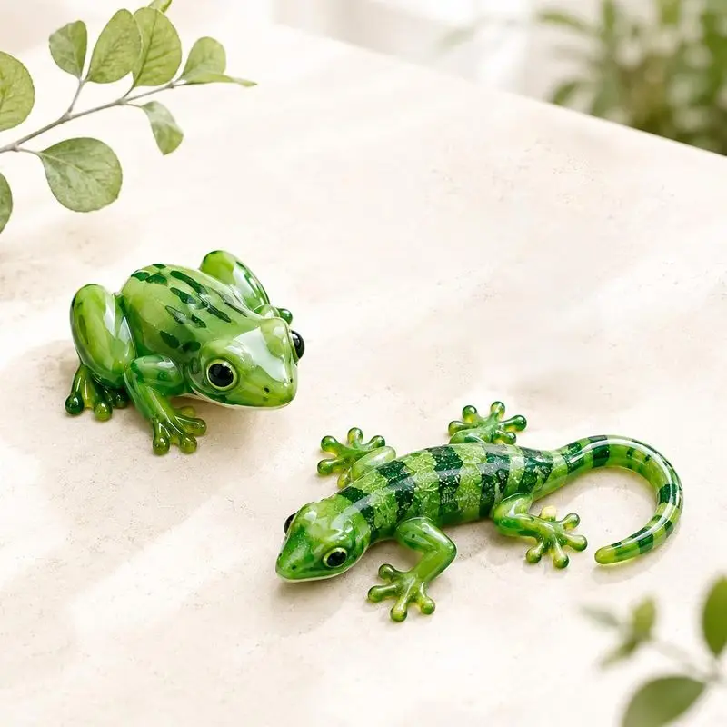 2Animal resin molds, sold individually，Realistic frog and lizard-shaped silicone molds，3DAnimal Resin Crafts，Reusable non-stick