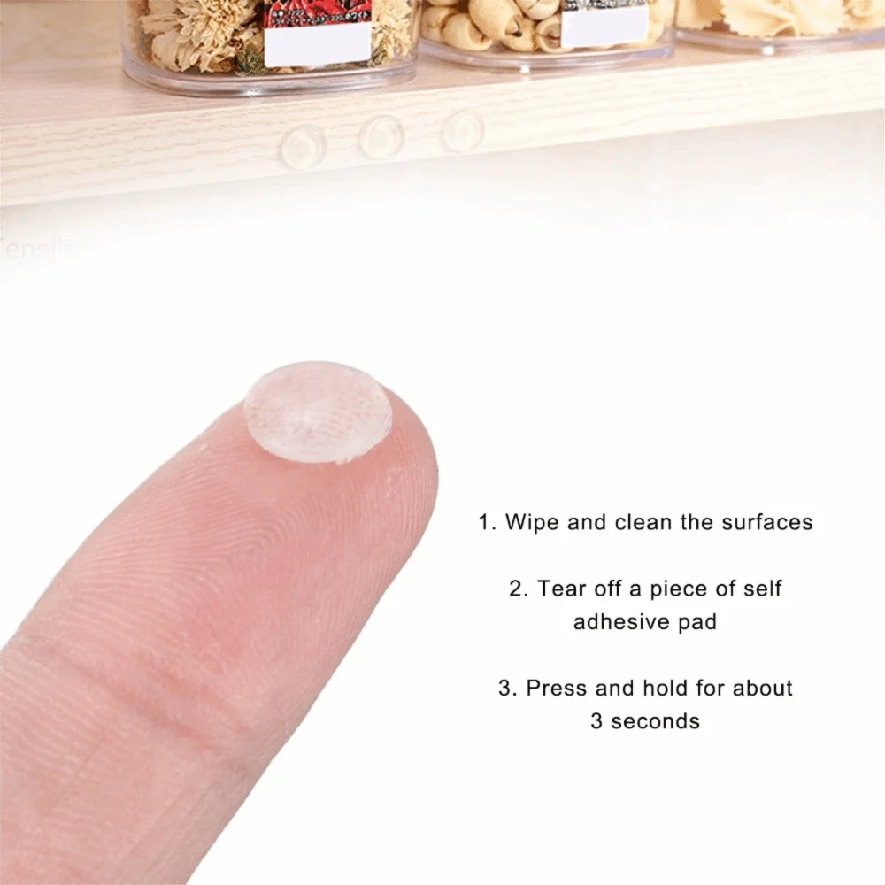 200Pcs Accessory Silicone Non Slip Pads Transparent 8x2.5mm Feet Pad Mini Bumper Pads Photo Frame