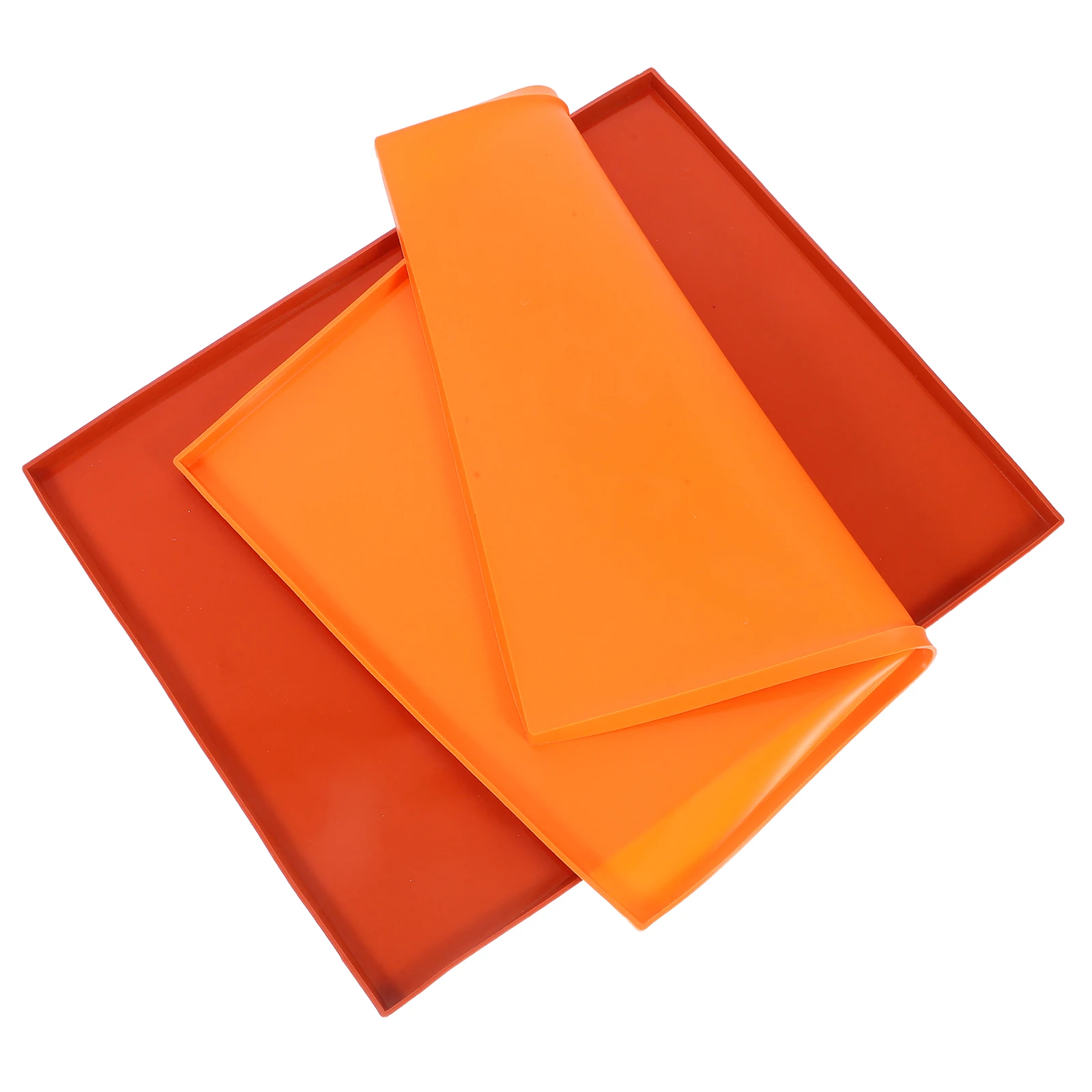 

2pcs Silicone Baking Mat Non Stick Heat Resistant Oven Safe Dehydrator Tray Reusable Kitchen Fruit Food Mats Table Pad