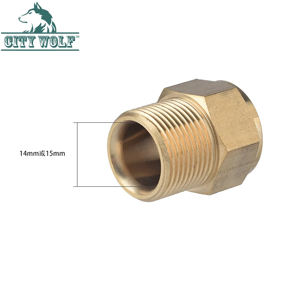 High Pressure Water Gun head adaptor M22/14 conversion M22/15 Copper Connector Cleaning Machine Copper Accessories