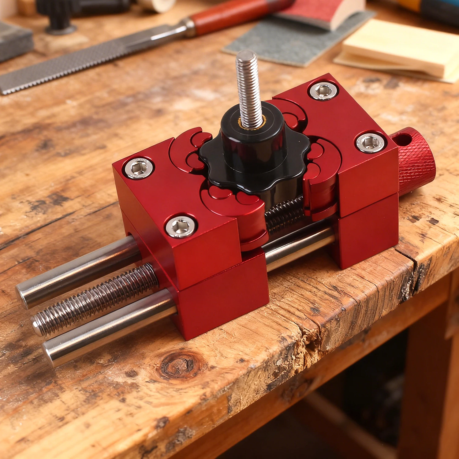 1Pc Heteromorphic Jaws Bench Vice Clamp, Aluminum Alloy Self-Adjusting Precision Clamping for DIY, Crafts,Jewelry Making, Repair