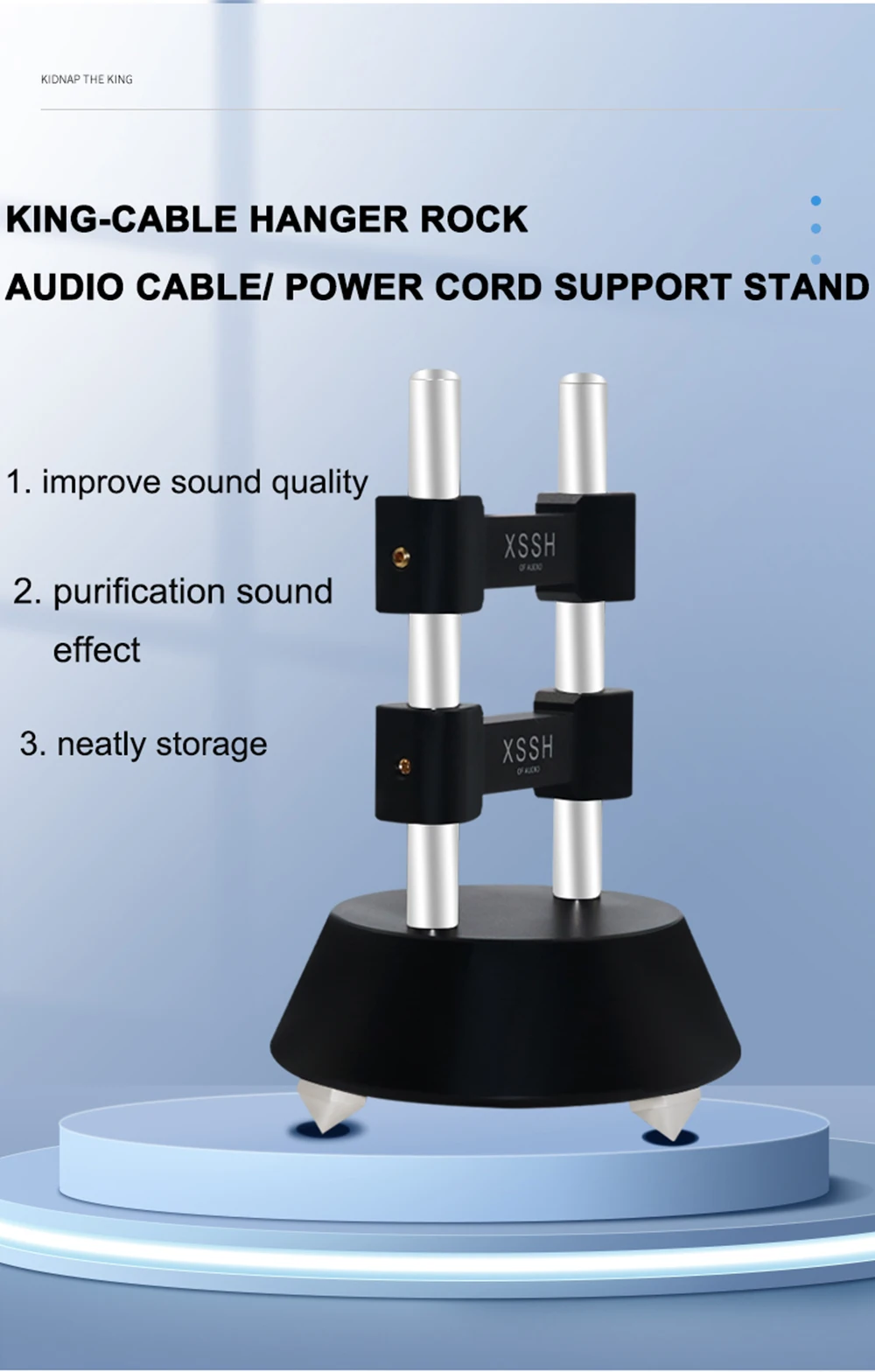 Stahl REF Kabel Aluminium Legierung HIFI Linie Rack XSSH Audio Audiophile Hebe Draht Besaitung Ausrüstung Kabel Tablett Organizer Stehen – Detail 2