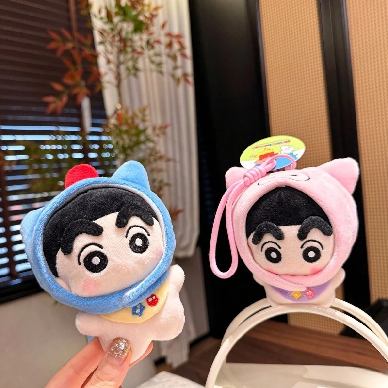 Popular Cartoon Crayon Shin Chan Plush Keychain Cute Cartoon Figure Toy Bag Charm Soft Stuffed Plush Toy Fans Collectible Gift