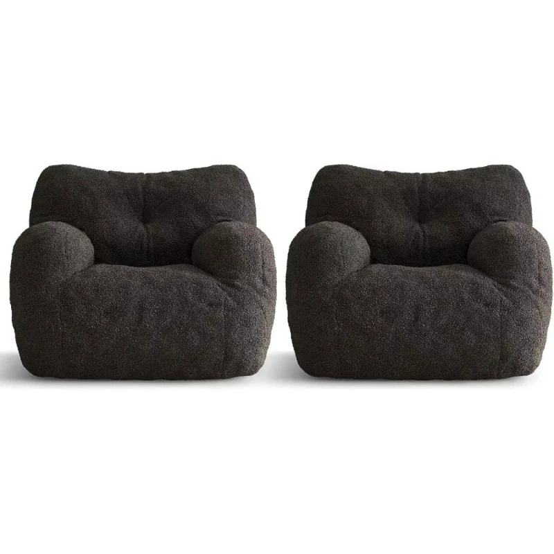 Modern style square inflatable upholstered fabric chair, suitable for apartments, hotels, shopping malls, villas - saving space