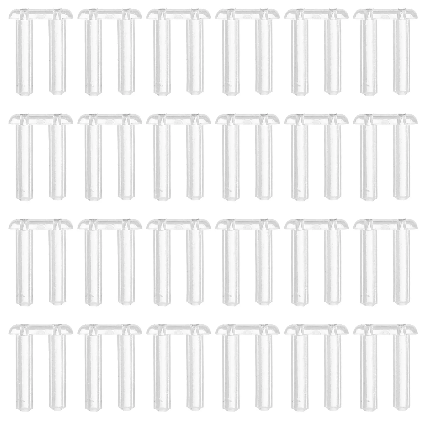 200 قطعة النظارات البلاستيكية بدون شفة إطارات الأكمام الغيار ضغط مشبك لتحديد الملحقات أدوات واضح المقابس البلاستيكية الصلبة