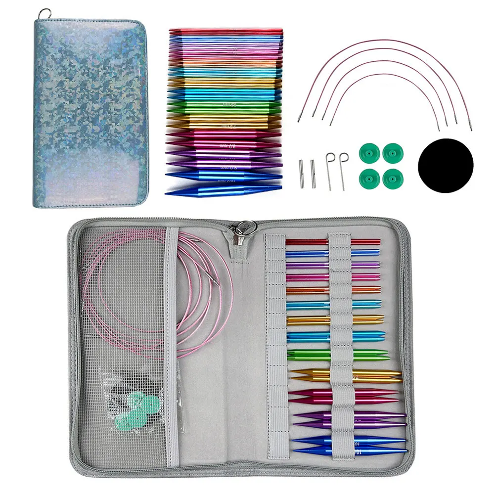 

Crocheting Sweater Knitting Needle Set Removable Weaving Hooks Yarn Knitting Craft Tools Interchangeable for Sewing Weave Tool