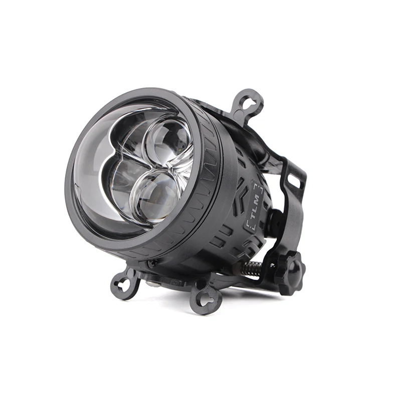 2PCS 3.0 Inch Bi LED Laser Fog Lights Car Headlights Two-Color 5500K 3800K High Low Beam Bi-Led Lens Fog Lamp Upgraded Version