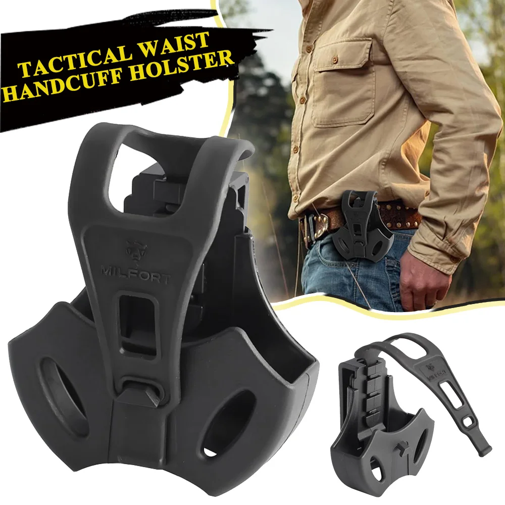 Tactical Universal Handcuffs Case Holster Airsoft Molle Waist Belt Pouch Handcuff Holder Outdoor Belt Pouch Hunting Accessories