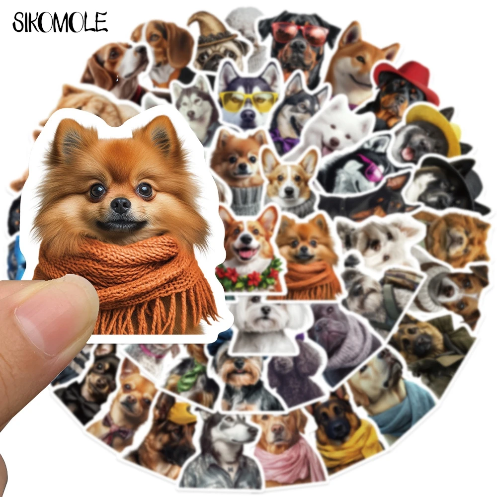 10/30/50PCS Funny Animals Pet Dog PVC Stickers Aesthetic Art DIY Decoration Toy Kid Travel Luggage Decal Graffiti Sticker Pack