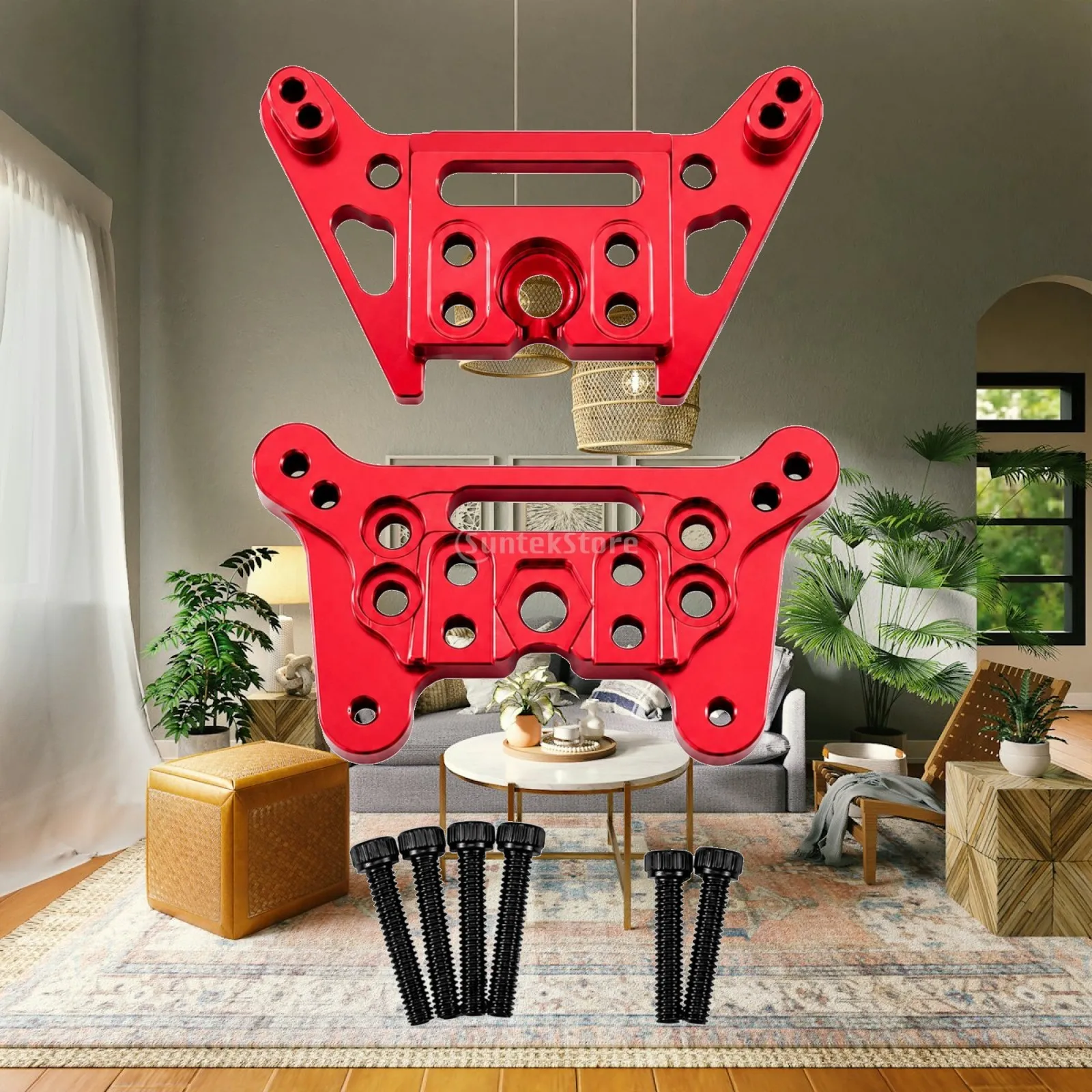Shock Absorber Brackets Metal Upgrade Bracket Kit Shock Bracket Long-Lasting Hardware High Tensile Strength for Chassis Tuning
