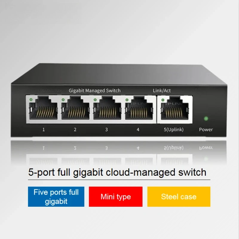 5 Port Gigabit Cloud Web Managed Switch TL-SG2005 Network Splitter Hub for Office CCTV LAN