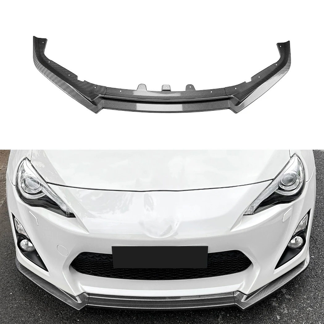 Front Bumper Lip Spoiler Splitter For Toyota 86 GT86 FT86 2012 2013 2024 2025 2016 ABS Glossy black Diffuser Body kits