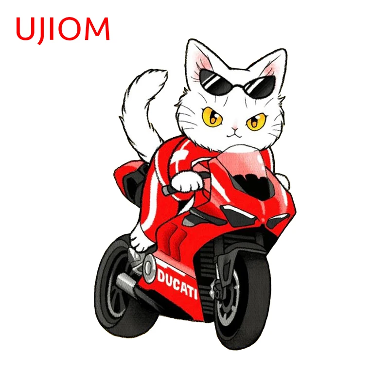 UJIOM For Rider Kitten Funny Cartoon Wall Stickers Interesting Light Switch Tuya Decals Fashionable Game Room Wallpapers