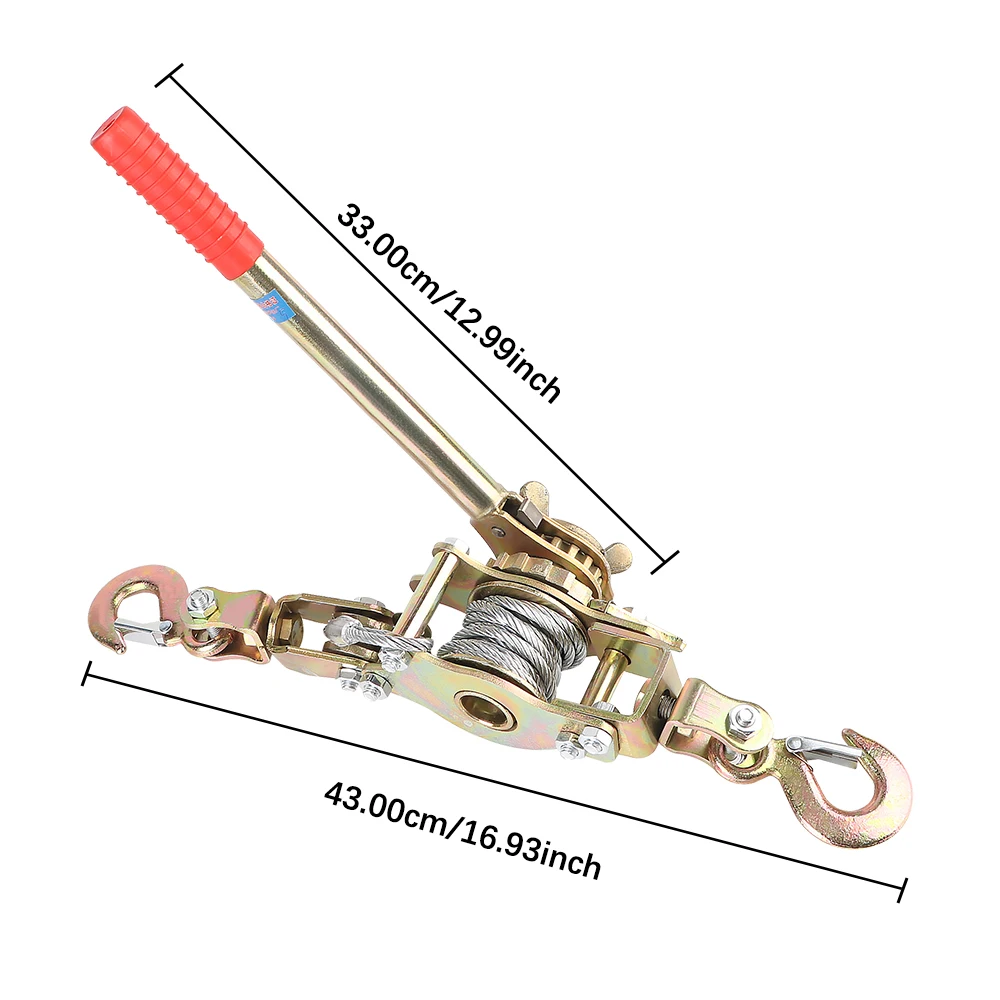 Ratchet Double Hook Tensioner Car accessories Rope Manual Tensioner 2T 2m Wire Winch Fastener Rope Rope Tensioner For Car Cargo