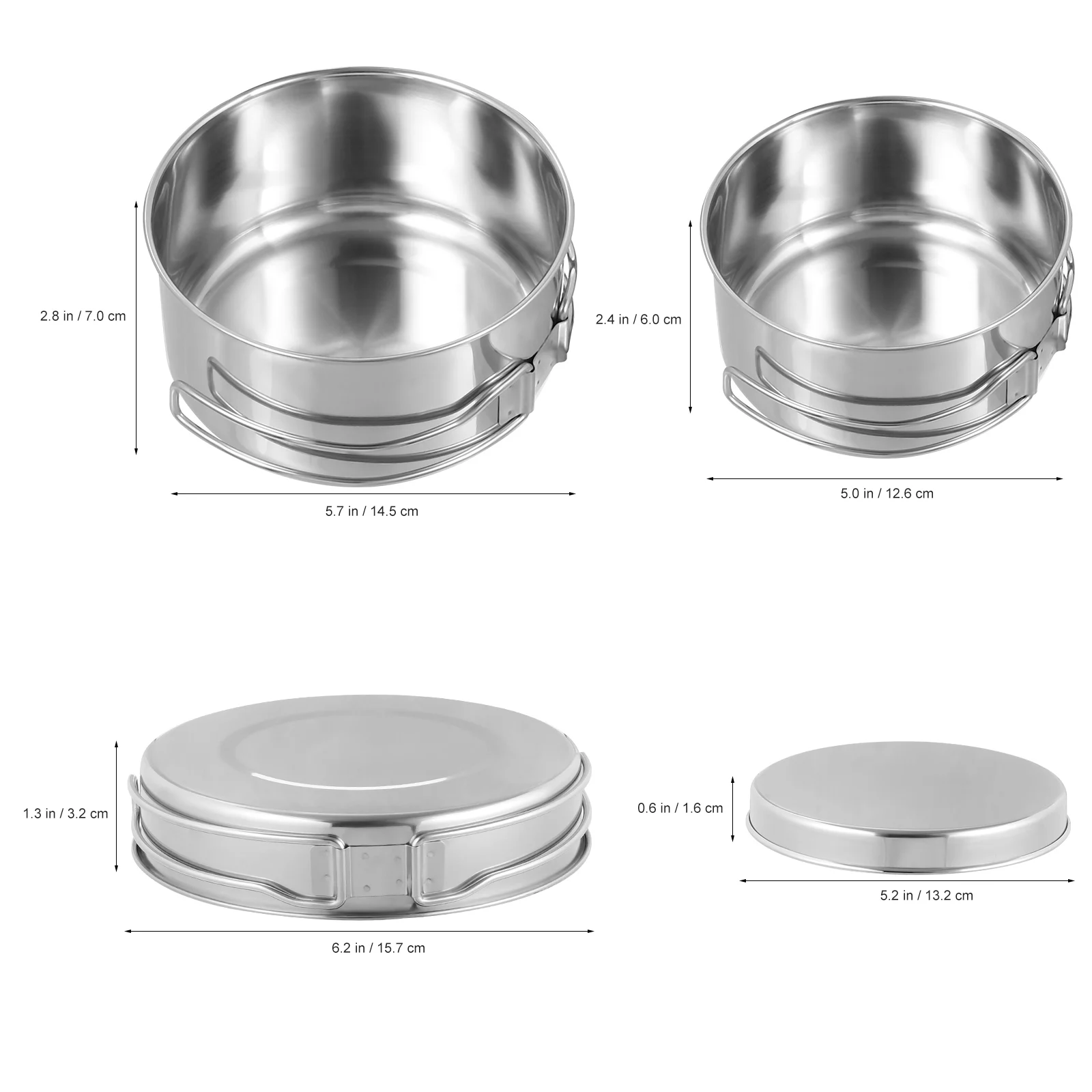 

Stainless Steel Cooking Utensils Camping Kitchen Ware Outdoor Tableware Pot Equipment Cookware