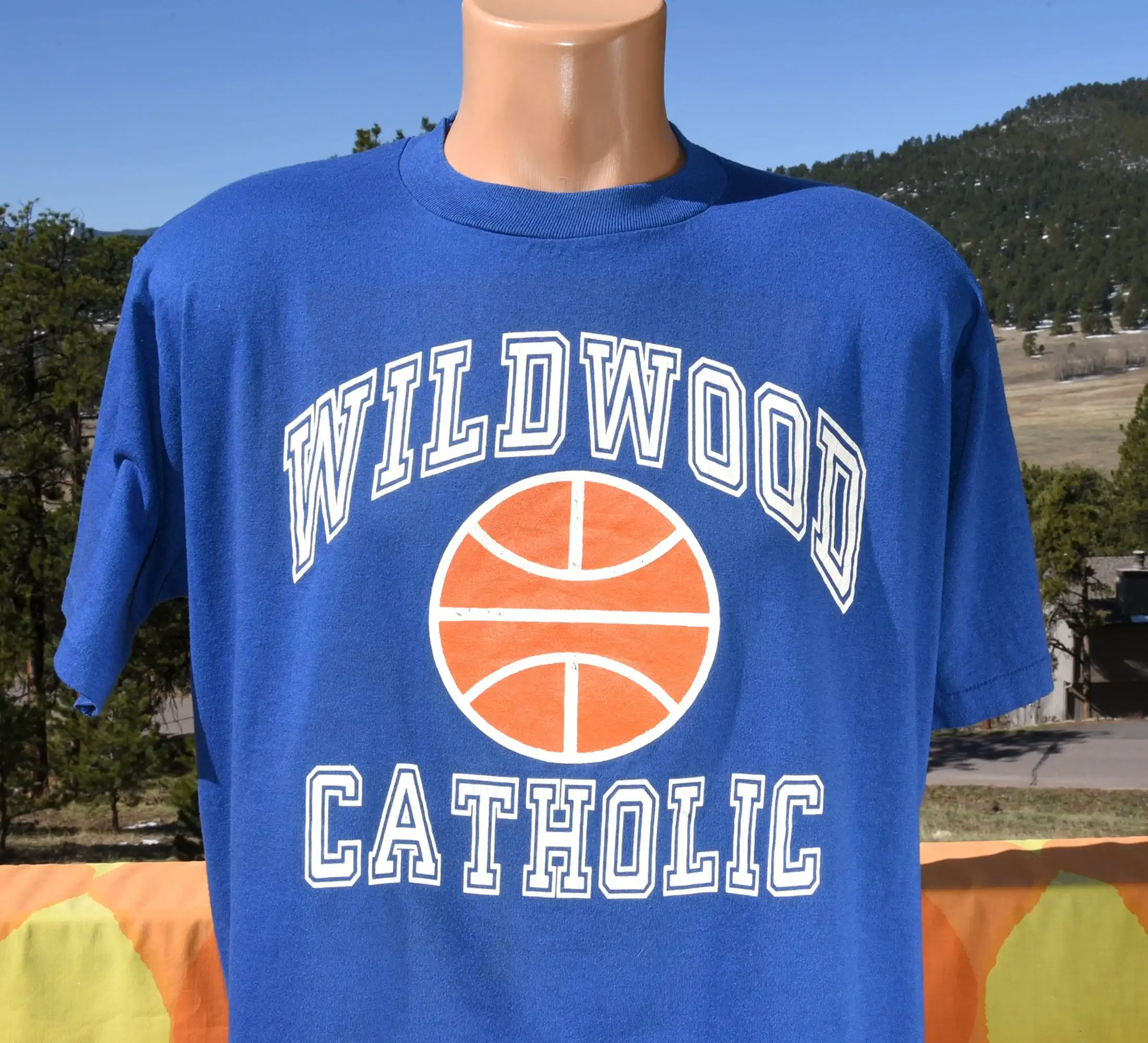 vintage 80s t shirt WILDWOOD CATHOLIC high school basketball tee Large XL best yet come