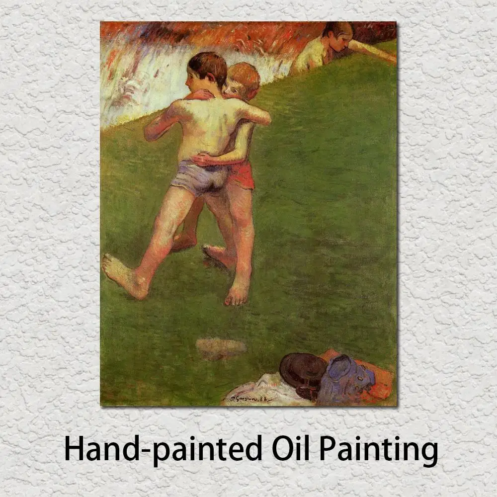 

Paul Gauguin Paintings of Breton Boys Wrestling Modern Impressionism Art High Quality Hand Painted