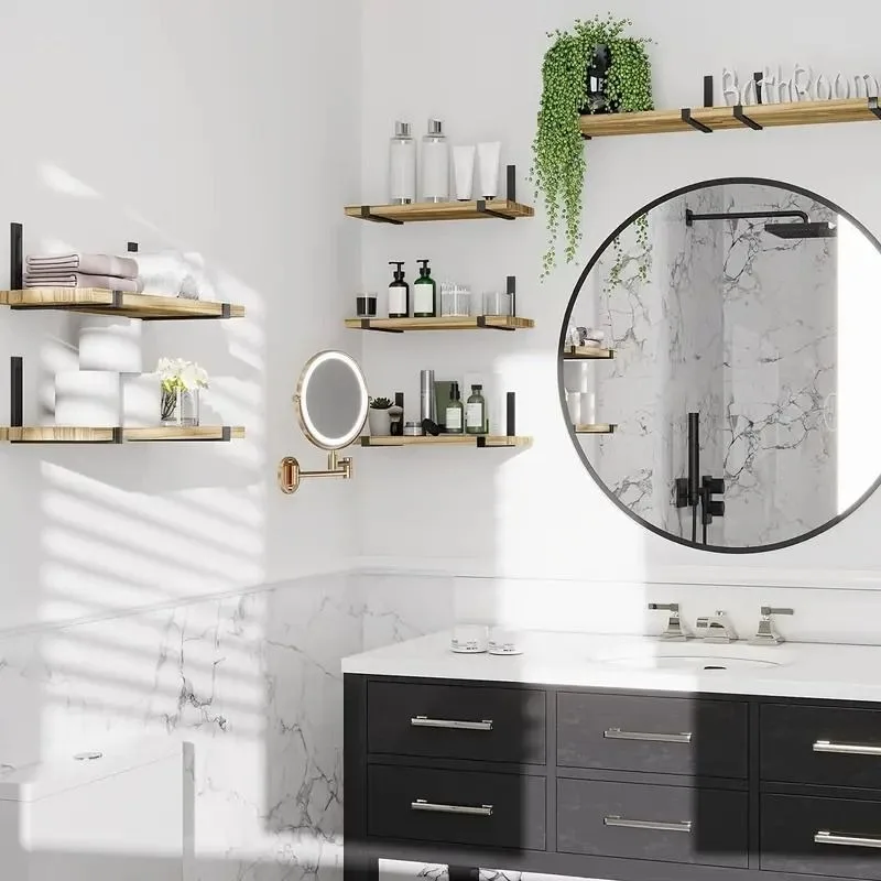 مجموعة تخزين العرض الوظيفية المتينة وسهلة الحفاظ على المساحة وتوفير الفصل وتصميم سهل التركيب المثبت على الحائط