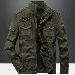 2023 New Casual Army Military Jacket Men Plus Size M-6XL Jaqueta Masculina Air Force One Spring Autumn Cargo Mens Jackets Coat