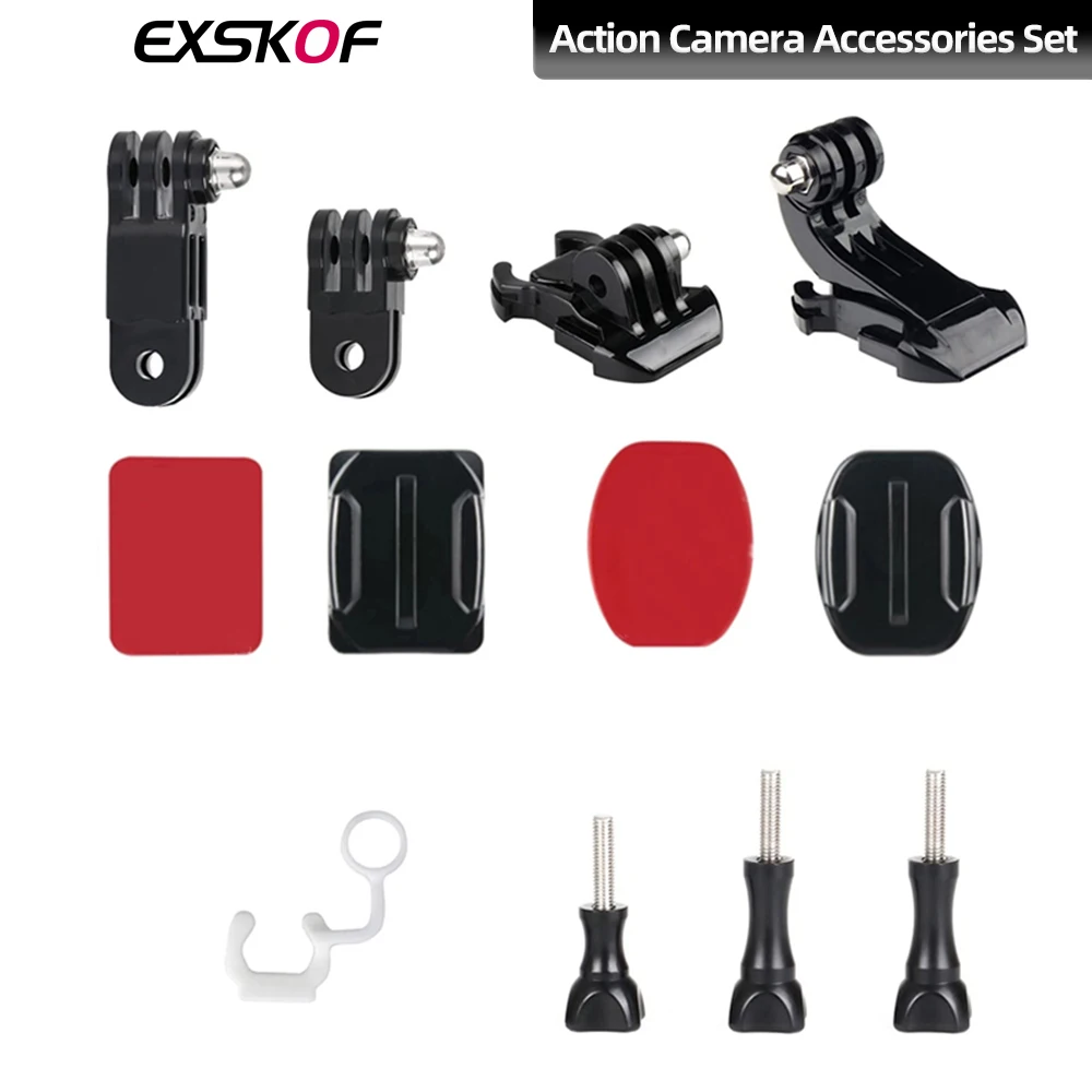 For GoPro Adjustment Arm Self-adhesive Base Screw J Hook Set For GoPro Hero 13 12 11 10 9 8 7 Insta360 X4 X3 DJI OSMO Action 4 3