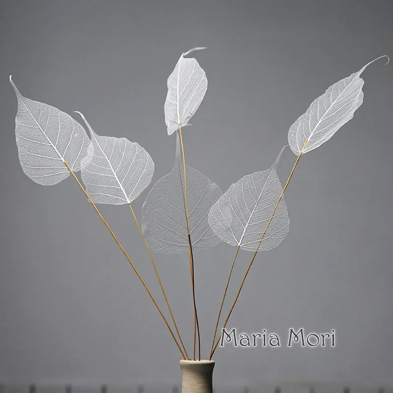 Heimdekoration, Lucency-Blätter, natürliche Blattader, unsterbliche künstliche Blumen, Hochzeit, Tischdekoration, Drahtstiel – Detail 7