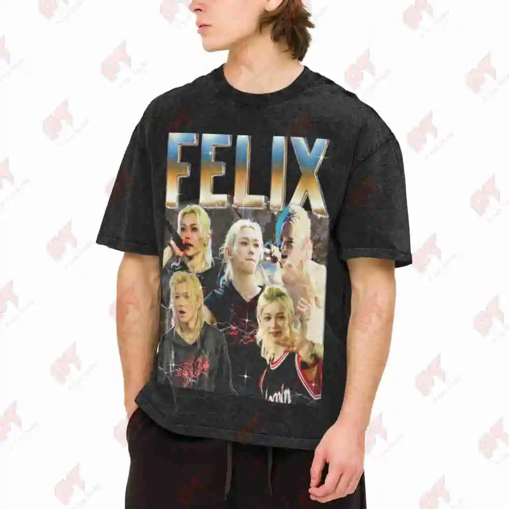 Felix Vintage Washed Tee Pure Cotton T-Shirt