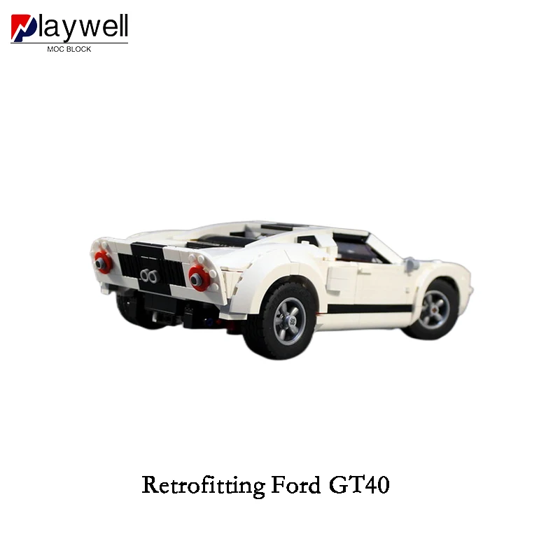 New Moc 10295 Modified Version Classic Gt40 Cars Building Blocks Cars Collect Bricks Assemble Model Diy Toys Gifts