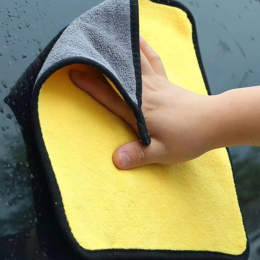 

Салфетка для чистки автомобиля на колесах, утолщенное полотенце, полотенце для протирания кузова автомобиля, впитывающее двустороннее бархатное полотенце для мойки автомобиля